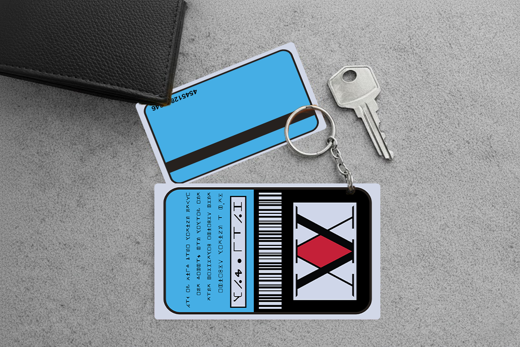 Hunter x Hunter Blue License CARD Pvc Key Chain