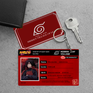 High Quality Waterproof Madara Uchiha Shippuden Pvc Key Chain