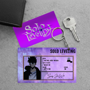 High Quality Waterproof Solo Leveling SUNG JIN WOO PVC Key Chain
