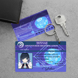 High Quality Waterproof Genshin Impact Yelan Pvc Key Chain