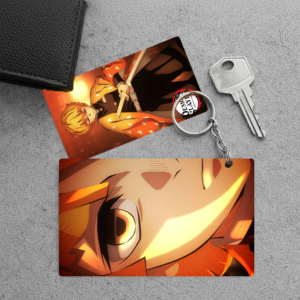 High Quality Waterproof Demon Slayer Zenitsu Thunder Pvc Key Chain