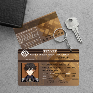 High Quality Waterproof Genshin Impact Zhongli Pvc Key Chain